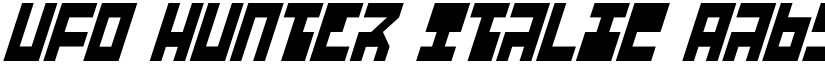 UFO Hunter Italic font