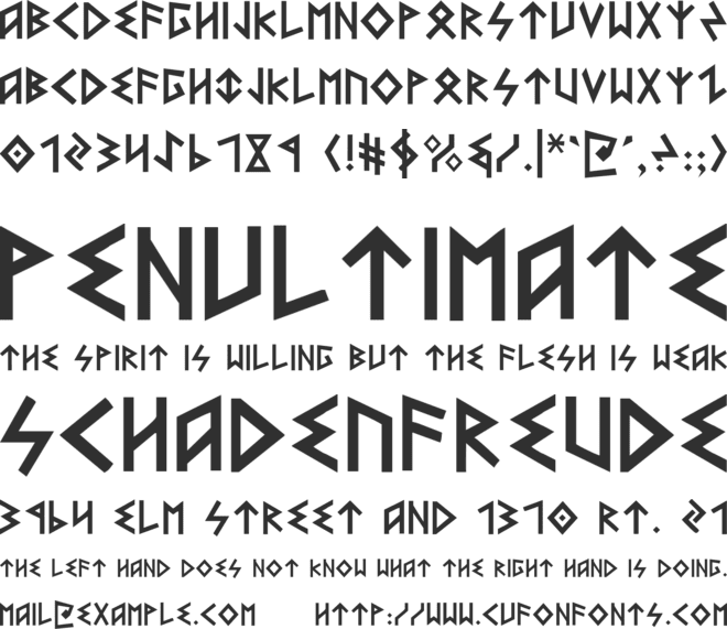 Heorot font preview