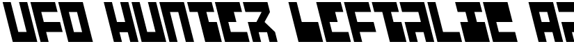 UFO Hunter Leftalic font