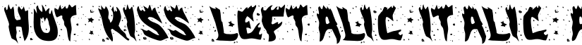 Hot Kiss Leftalic Italic font