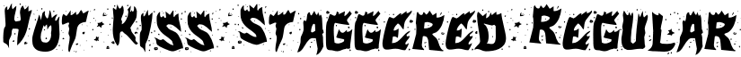 Hot Kiss Staggered Regular font