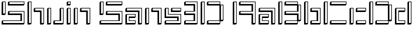 Shuin Sans3D font
