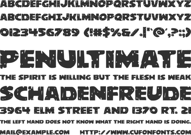 Behemuth font preview