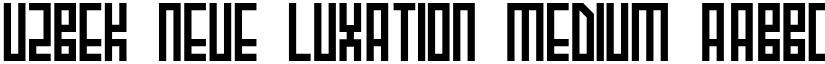 Uzbek Neue Luxation Medium font