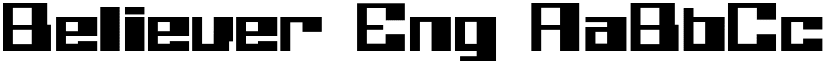 Believer Eng font