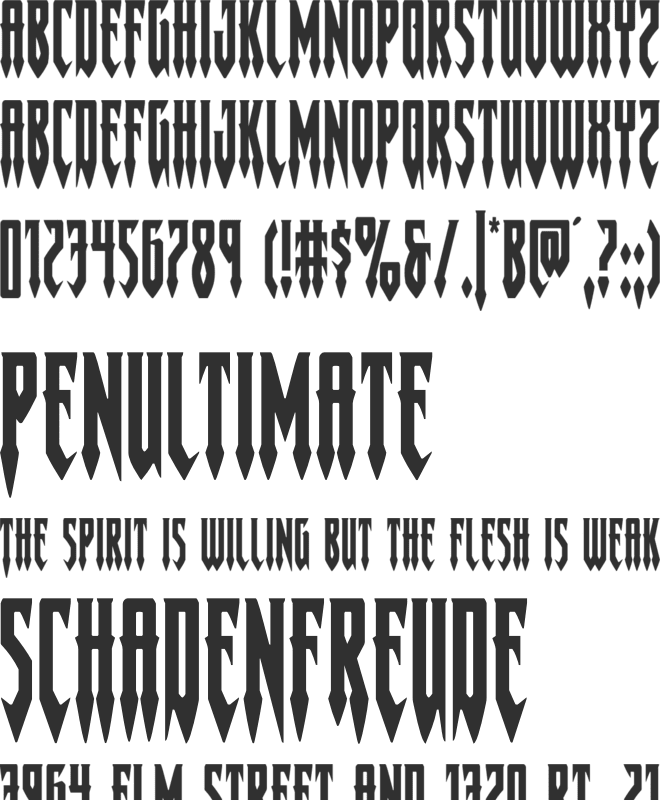 Gotharctica font preview