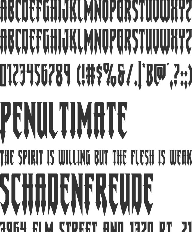 Gotharctica font preview