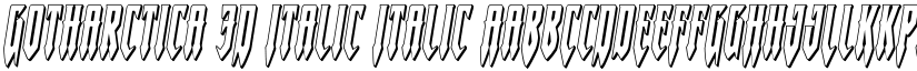 Gotharctica 3D Italic Italic font