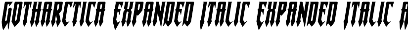 Gotharctica Expanded Italic Expanded Italic font