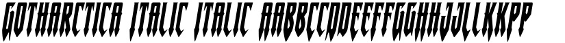 Gotharctica Italic Italic font