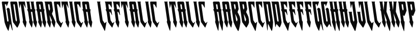 Gotharctica Leftalic Italic font