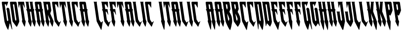Gotharctica Leftalic Italic font