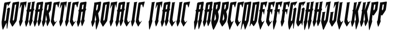 Gotharctica Rotalic Italic font