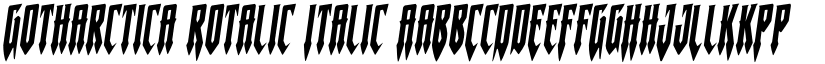 Gotharctica Rotalic Italic font