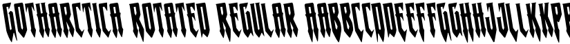 Gotharctica Rotated Regular font
