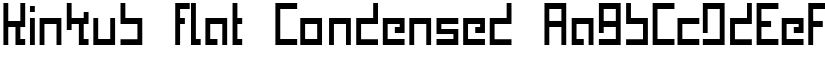 Kinkub flat Condensed font