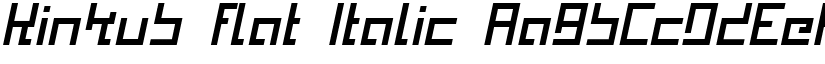 Kinkub flat Italic font