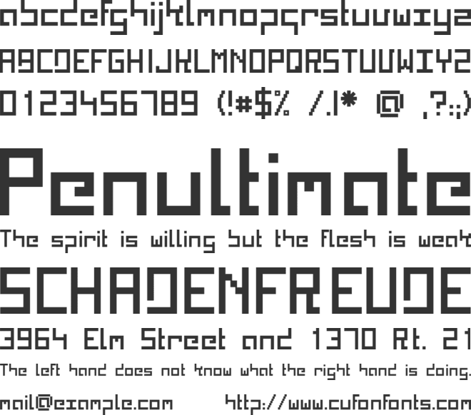 Kinkub Flat font preview