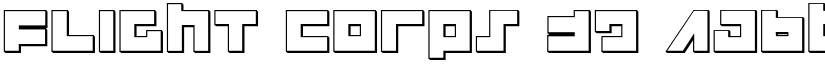 Flight Corps 3D font