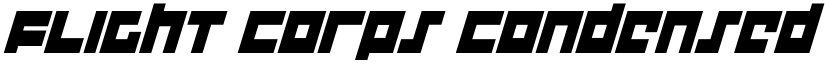 Flight Corps Condensed Italic font