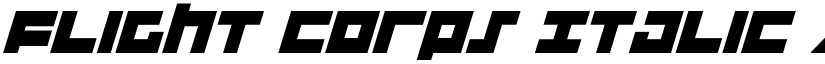 Flight Corps Italic font