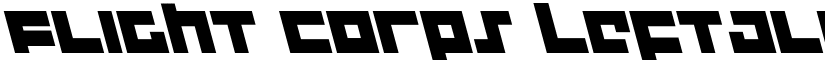 Flight Corps Leftalic font