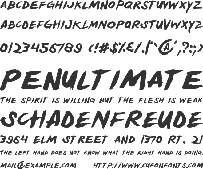 Yellowjacket font preview