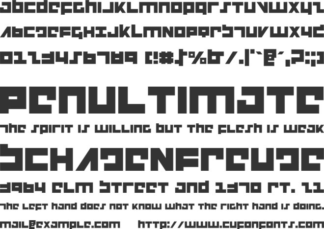 Flight Corps font preview