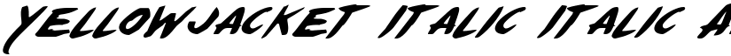 Yellowjacket Italic Italic font