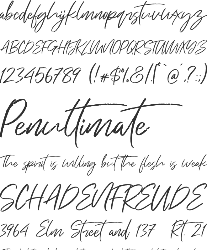 Just Kelly Justine font preview