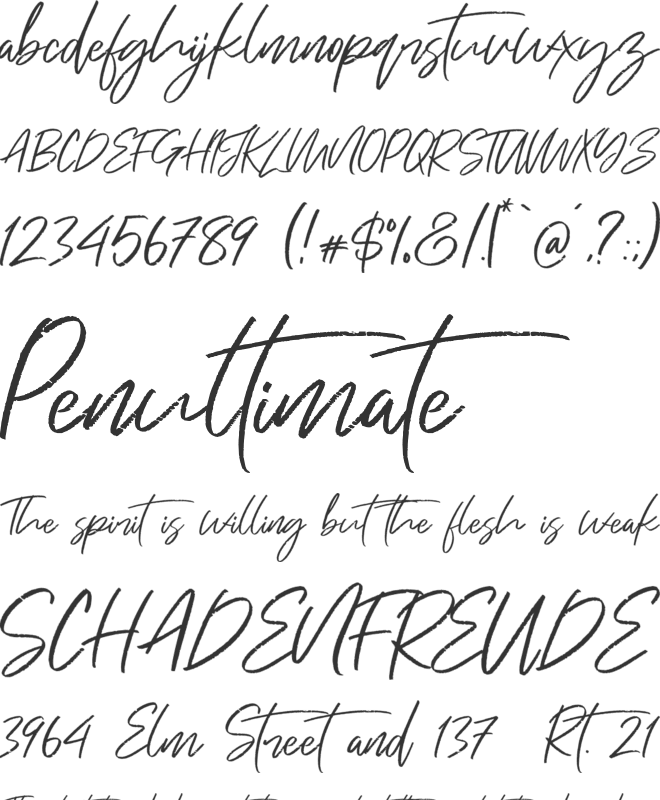 Just Kelly Justine font preview