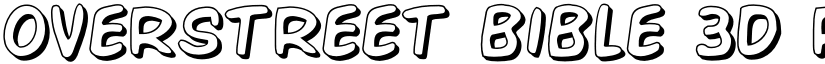 Overstreet Bible 3D Regular font