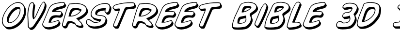 Overstreet Bible 3D Italic Italic font
