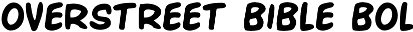 Overstreet Bible Bold Bold font