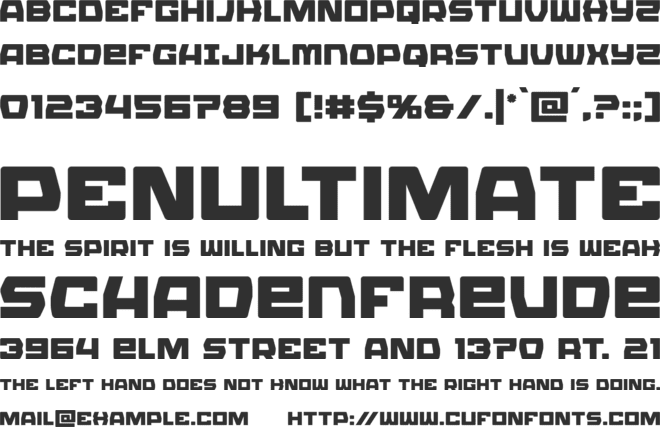Olympic Carrier font preview
