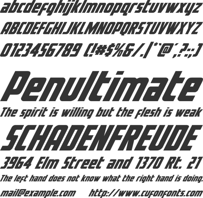 Voyage Fantastique font preview