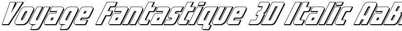 Voyage Fantastique 3D Italic font