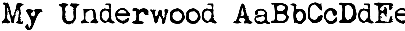 My Underwood font
