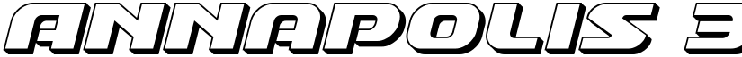 Annapolis 3D Italic Italic font