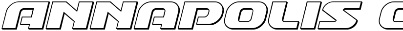 Annapolis Outline Italic Outline Italic font