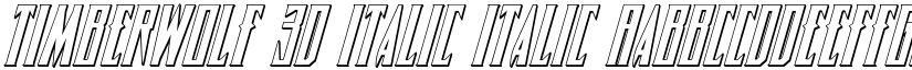 Timberwolf 3D Italic Italic font