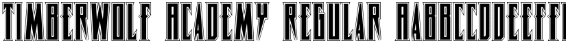 Timberwolf Academy Regular font