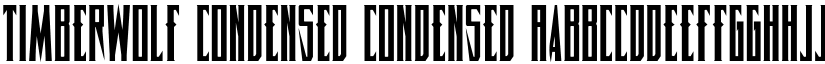 Timberwolf Condensed Condensed font