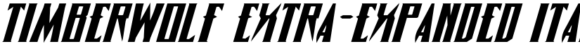 Timberwolf Extra-expanded Italic Extra-expanded Italic font