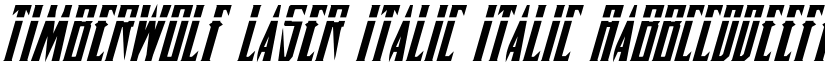 Timberwolf Laser Italic Italic font