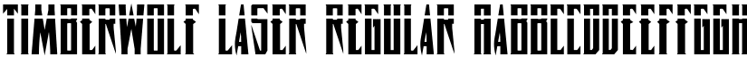 Timberwolf Laser Regular font