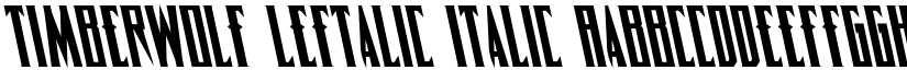 Timberwolf Leftalic Italic font