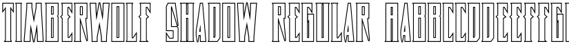 Timberwolf Shadow Regular font