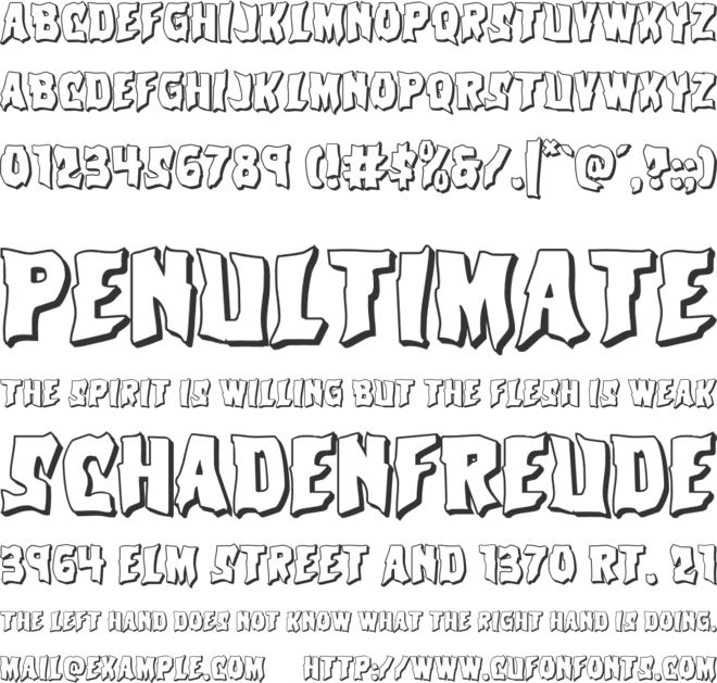 Vorvolaka 3D font preview