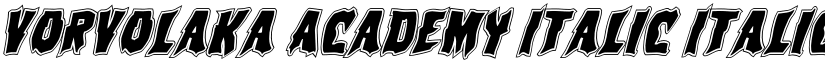 Vorvolaka Academy Italic Italic font